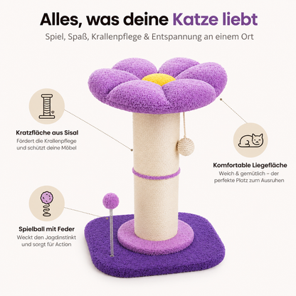 Blumen-Kratzbaum – Stylischer Kratzspaß & gemütlicher Lieblingsplatz