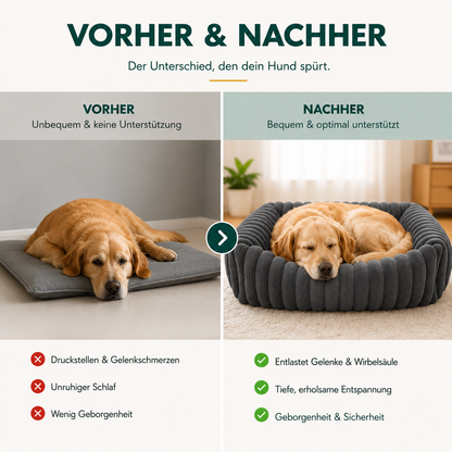 Orthopädisches Plüsch-Hundebett – Komfort & Unterstützung für erholsame Ruhe